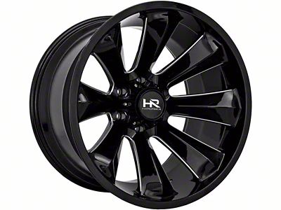 Hardrock Offroad Xplosive Xposed Gloss Black Milled 6-Lug Wheel; 20x10; -19mm Offset (07-13 Silverado 1500)