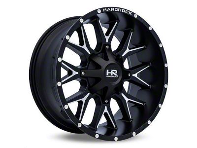 Hardrock Offroad H700 Affliction Gloss Black Milled 8-Lug Wheel; 20x9; 0mm Offset (11-14 Silverado 2500 HD)