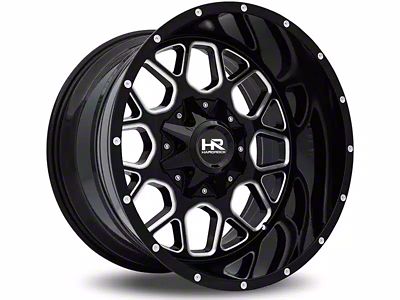 Hardrock Offroad Gunner Gloss Black Milled 6-Lug Wheel; 20x10; -19mm Offset (07-14 Tahoe)