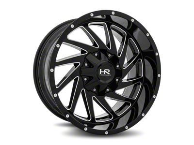 Hardrock Offroad Affliction Gloss Black Milled 8-Lug Wheel; 22x10; -19mm Offset (08-10 F-250 Super Duty)