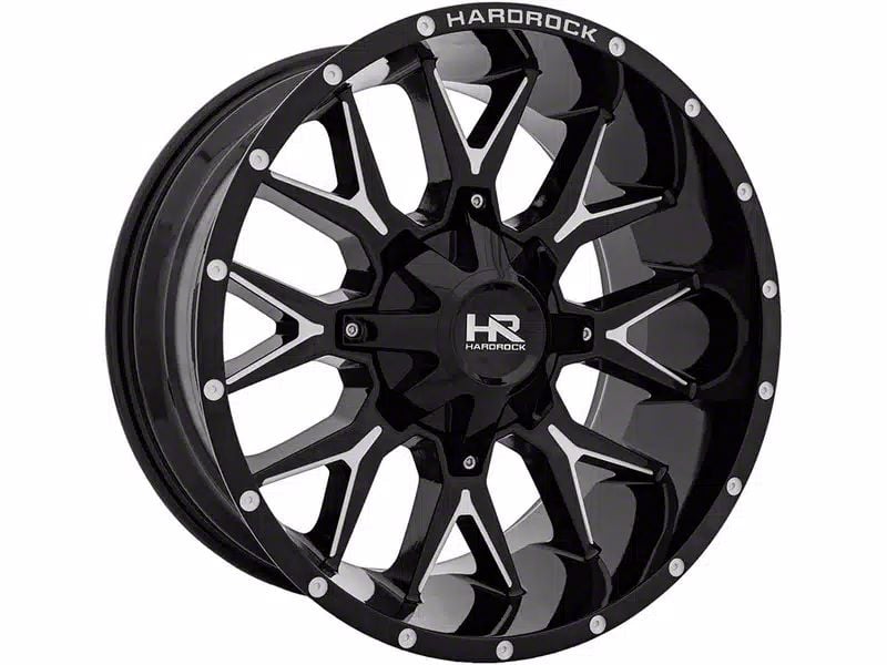 Hardrock Offroad Affliction Gloss Black Milled 6-Lug Wheel; 20×10; -19mm Offset (09-14 F-150)