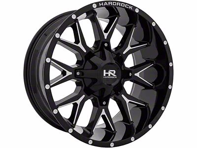 Hardrock Offroad Affliction Gloss Black Milled 6-Lug Wheel; 20x10; -19mm Offset (09-14 F-150)