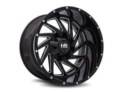 Hardrock Offroad Affliction Gloss Black Milled 5-Lug Wheel; 22x10; -19mm Offset (09-18 RAM 1500)