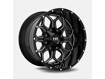 Hardrock Offroad H712 Gloss Black Milled 5-Lug Wheel; 20x9; 0mm Offset (09-18 RAM 1500)
