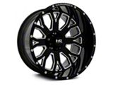 Hardrock Offroad Slammer Xposed Gloss Black Milled 5-Lug Wheel; 20x12; -44mm Offset (09-18 RAM 1500)