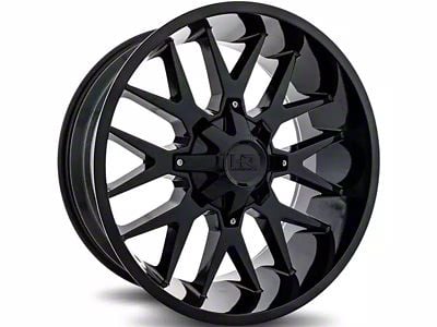 Hardrock Offroad H700 Affliction Gloss Black 8-Lug Wheel; 20x9; 0mm Offset (10-18 RAM 3500 SRW)
