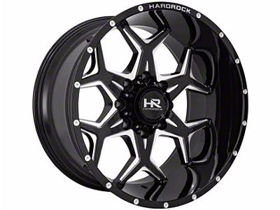 Hardrock Offroad Reckless Xposed Gloss Black Milled 8-Lug Wheel; 20x10; -19mm Offset (11-16 F-250 Super Duty)