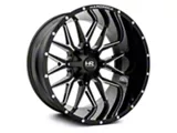 Hardrock Offroad Affliction Gloss Black Milled 6-Lug Wheel; 22x10; -19mm Offset (14-18 Sierra 1500)