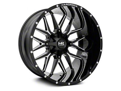 Hardrock Offroad Affliction Gloss Black Milled 6-Lug Wheel; 22x10; -19mm Offset (14-18 Sierra 1500)