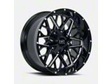 Hardrock Offroad Bomber Gloss Black Milled 6-Lug Wheel; 20x9; 0mm Offset (14-18 Silverado 1500)
