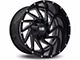 Hardrock Offroad Crusher Gloss Black Milled 6-Lug Wheel; 20x12; -44mm Offset (14-18 Silverado 1500)