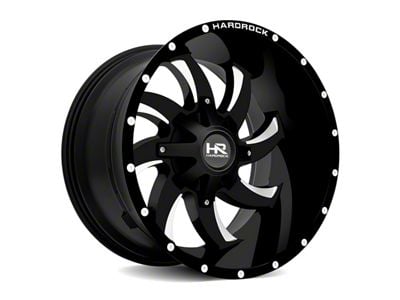 Hardrock Offroad Devious Satin Black Milled 6-Lug Wheel; 22x10; -19mm Offset (14-18 Silverado 1500)