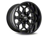 Hardrock Offroad Indestructible Gloss Black 6-Lug Wheel; 20x10; -19mm Offset (14-18 Silverado 1500)
