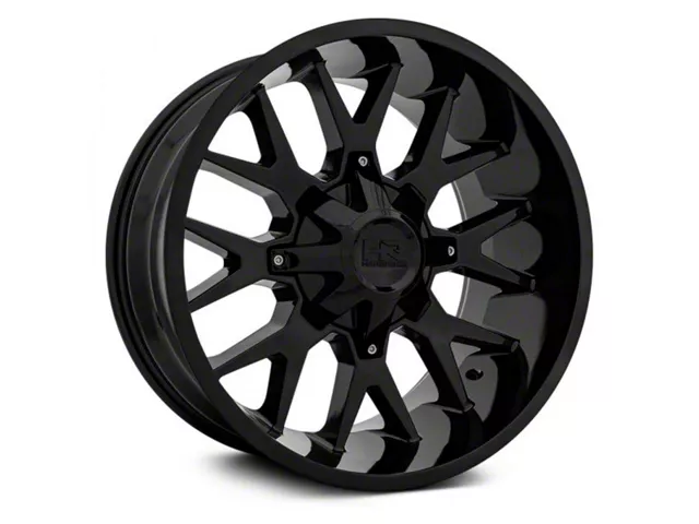 Hardrock Offroad Affliction Gloss Black 6-Lug Wheel; 22x10; -19mm Offset (15-20 F-150)