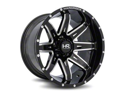 Hardrock Offroad Affliction Xposed Gloss Black Milled 6-Lug Wheel; 22x12; -44mm Offset (15-20 F-150)