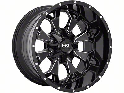 Hardrock Offroad Devastator Gloss Black Milled 6-Lug Wheel; 20x12; -51mm Offset (15-20 F-150)