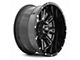 Hardrock Offroad Spine Xposed Gloss Black Milled 6-Lug Wheel; 20x9; 0mm Offset (15-20 F-150)