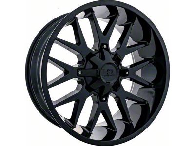 Hardrock Offroad H700 Affliction Satin Black Milled 8-Lug Wheel; 20x9; 0mm Offset (15-19 Silverado 3500 HD SRW)