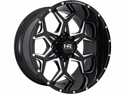 Hardrock Offroad Reckless Xposed Gloss Black Milled 6-Lug Wheel; 20x12; -44mm Offset (15-20 Yukon)