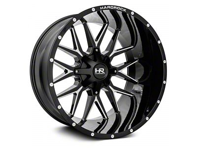 Hardrock Offroad Affliction Gloss Black Milled 8-Lug Wheel; 20x9; 18mm Offset (17-22 F-250 Super Duty)