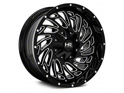 Hardrock Offroad Attack Gloss Black Milled 8-Lug Wheel; 20x10; -19mm Offset (17-22 F-250 Super Duty)