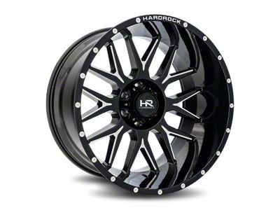 Hardrock Offroad BloodShot Xposed Gloss Black Milled 8-Lug Wheel; 22x12; -51mm Offset (17-22 F-250 Super Duty)
