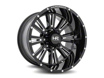 Hardrock Offroad Painkiller Xposed Gloss Black Milled 8-Lug Wheel; 26x14; -76mm Offset (17-22 F-250 Super Duty)