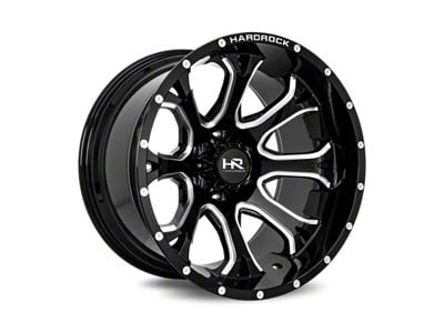 Hardrock Offroad Slammer Xposed Gloss Black Milled 8-Lug Wheel; 26x14; -76mm Offset (17-22 F-250 Super Duty)