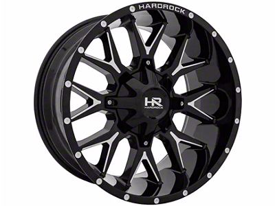 Hardrock Offroad Affliction Gloss Black Milled 8-Lug Wheel; 20x10; -19mm Offset (17-22 F-350 Super Duty SRW)