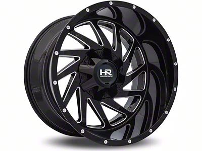 Hardrock Offroad Crusher Gloss Black Milled 8-Lug Wheel; 20x10; -19mm Offset (23-25 F-250 Super Duty)