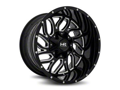 Hardrock Offroad Destroyer Gloss Black Machined 6-Lug Wheel; 20x9; 0mm Offset (24-25 Ranger)
