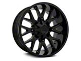 Hardrock Offroad Affliction Gloss Black 5-Lug Wheel; 20x10; -19mm Offset (94-01 RAM 1500)