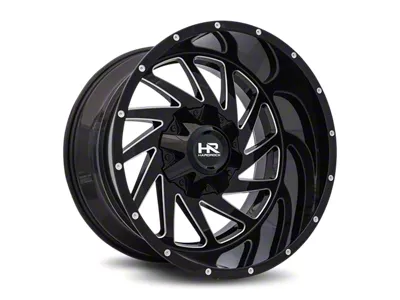 Hardrock Offroad Affliction Gloss Black Milled 5-Lug Wheel; 22x10; -19mm Offset (94-01 RAM 1500)