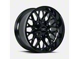 Hardrock Offroad Bomber Gloss Black 5-Lug Wheel; 20x10; -19mm Offset (94-01 RAM 1500)
