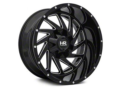 Hardrock Offroad Crusher Gloss Black Milled 5-Lug Wheel; 20x10; -19mm Offset (94-01 RAM 1500)