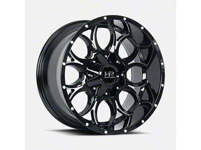 Hardrock Offroad Horseshoe Gloss Black Milled 5-Lug Wheel; 22x10; -25mm Offset (94-01 RAM 1500)
