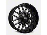 Hardrock Offroad Commander Gloss Black Milled 8-Lug Wheel; 20x10; -19mm Offset (99-07 F-250 Super Duty)
