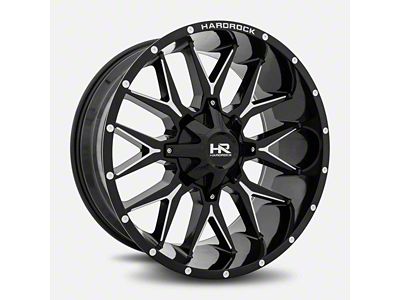 Hardrock Offroad H700 Gloss Black Milled 6-Lug Wheel; 20x10; -19mm Offset (99-06 Sierra 1500)