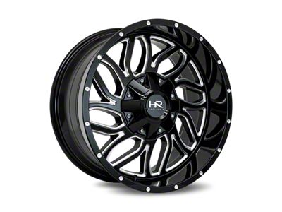 Hardrock Offroad H705 Gloss Black Milled 6-Lug Wheel; 20x10; -19mm Offset (99-06 Sierra 1500)