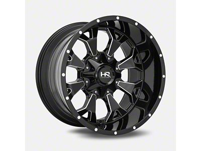 Hardrock Offroad H711 Gloss Black Milled 6-Lug Wheel; 20x9; 0mm Offset (99-06 Sierra 1500)