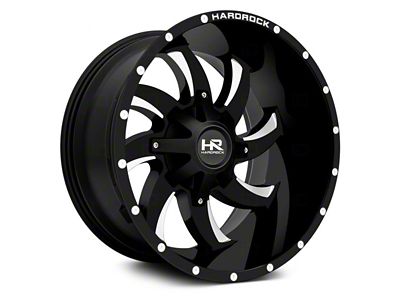 Hardrock Offroad Devious Gloss Black Milled 6-Lug Wheel; 20x12; -44mm Offset (99-06 Silverado 1500)