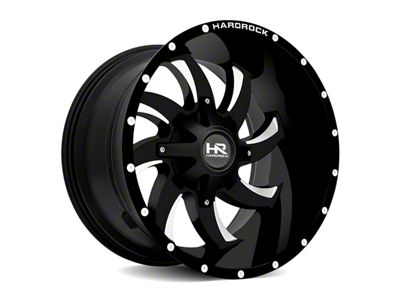 Hardrock Offroad Devious Satin Black Milled 6-Lug Wheel; 20x12; -44mm Offset (99-06 Silverado 1500)