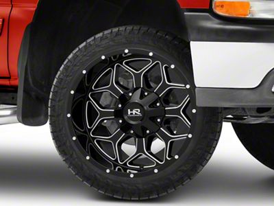 Hardrock Offroad Indestructible Gloss Black Milled 6-Lug Wheel; 22x10; -25mm Offset (99-06 Silverado 1500)