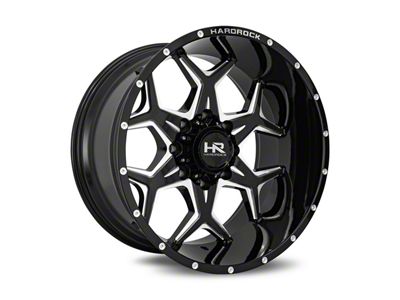 Hardrock Offroad Reckless Xposed Gloss Black Milled 6-Lug Wheel; 22x12; -51mm Offset (99-06 Silverado 1500)