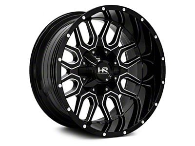 Hardrock Offroad Commander Gloss Black Milled 6-Lug Wheel; 22x10; -19mm Offset (23-25 Colorado)