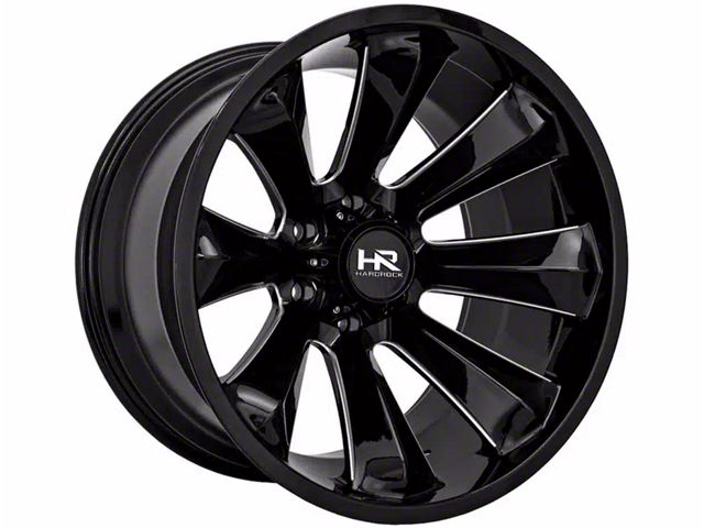 Hardrock Offroad Xplosive Xposed Gloss Black Milled 6-Lug Wheel; 20x12; -44mm Offset (23-24 Colorado)