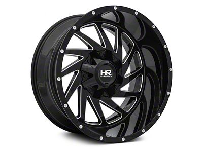 Hardrock Offroad Crusher Gloss Black 5-Lug Milled Wheel; 20x9; 0mm Offset (05-11 Dakota)