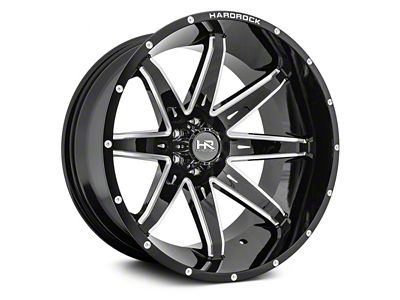 Hardrock Offroad Painkiller Xposed Gloss Black Milled 5-Lug Wheel; 20x12; -44mm Offset (05-11 Dakota)