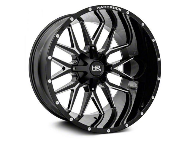 Hardrock Offroad Affliction Gloss Black Milled 8-Lug Wheel; 20x12; -44mm Offset (11-16 F-250 Super Duty)