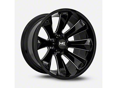 Hardrock Offroad Xplosive Xposed Gloss Black Milled 8-Lug Wheel; 22x12; -51mm Offset (23-25 F-250 Super Duty)